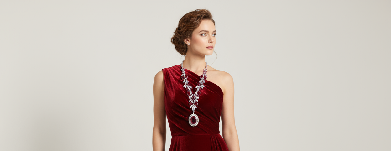 model cloths color red