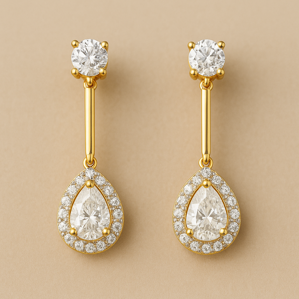 Elara Diamond Drop Earrings (Copy)